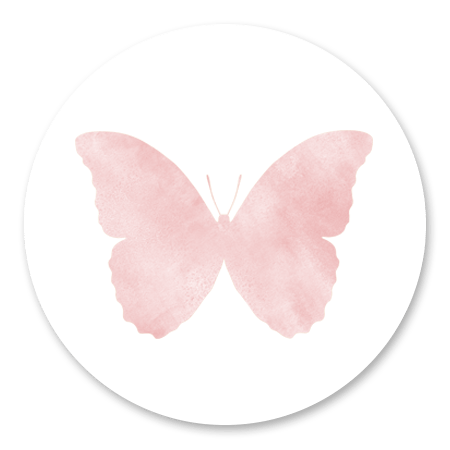 Silhouet Vlinder - Waterverf roze